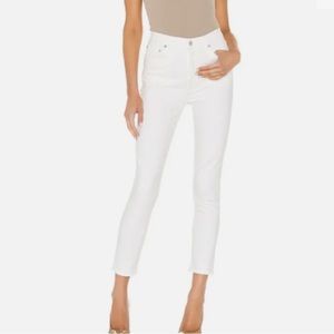 Agolde White Filter Free Skinny Jeans